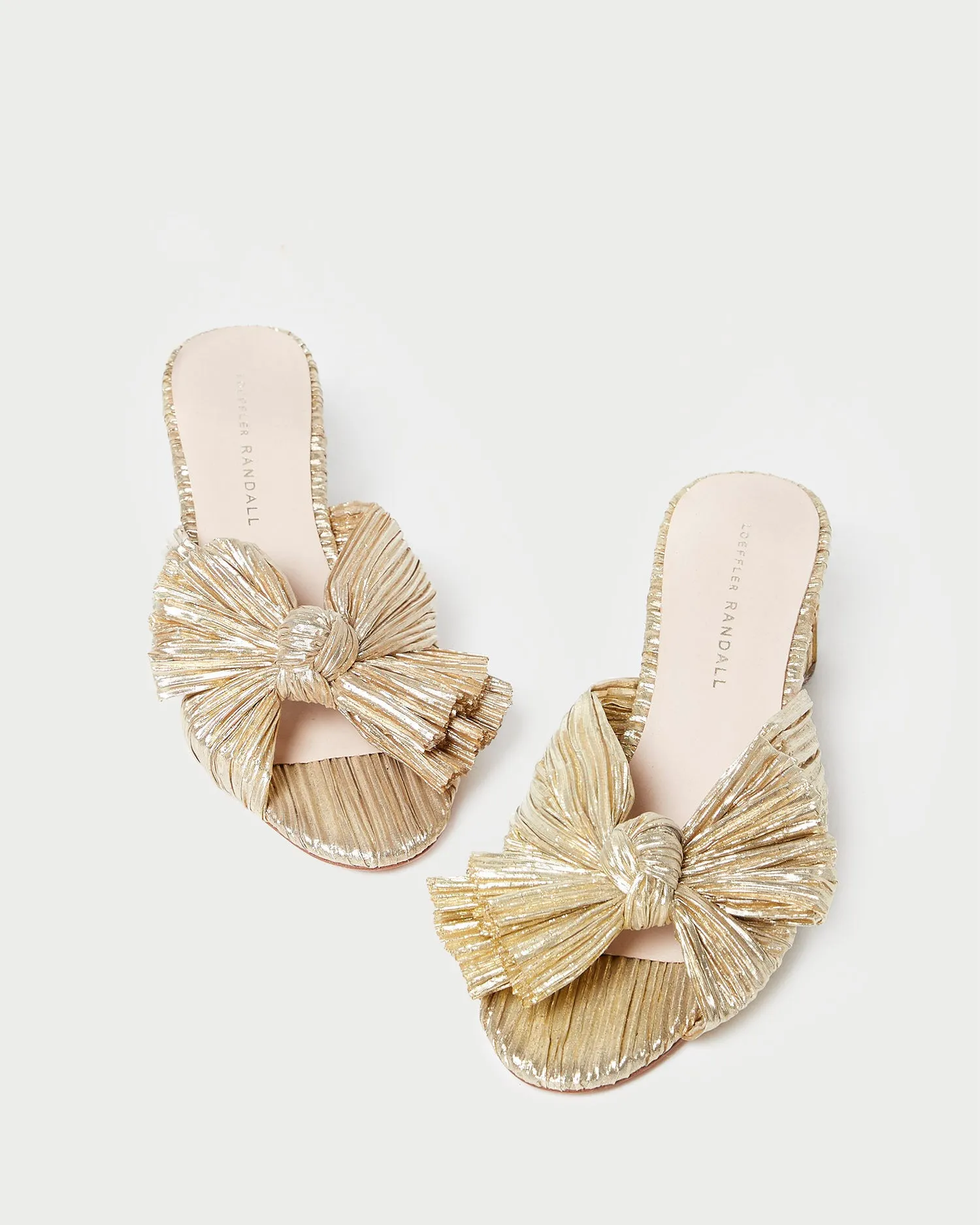 Emilia Gold Pleated Bow Heel sold by Loeffler Randall product image thumbnail 4