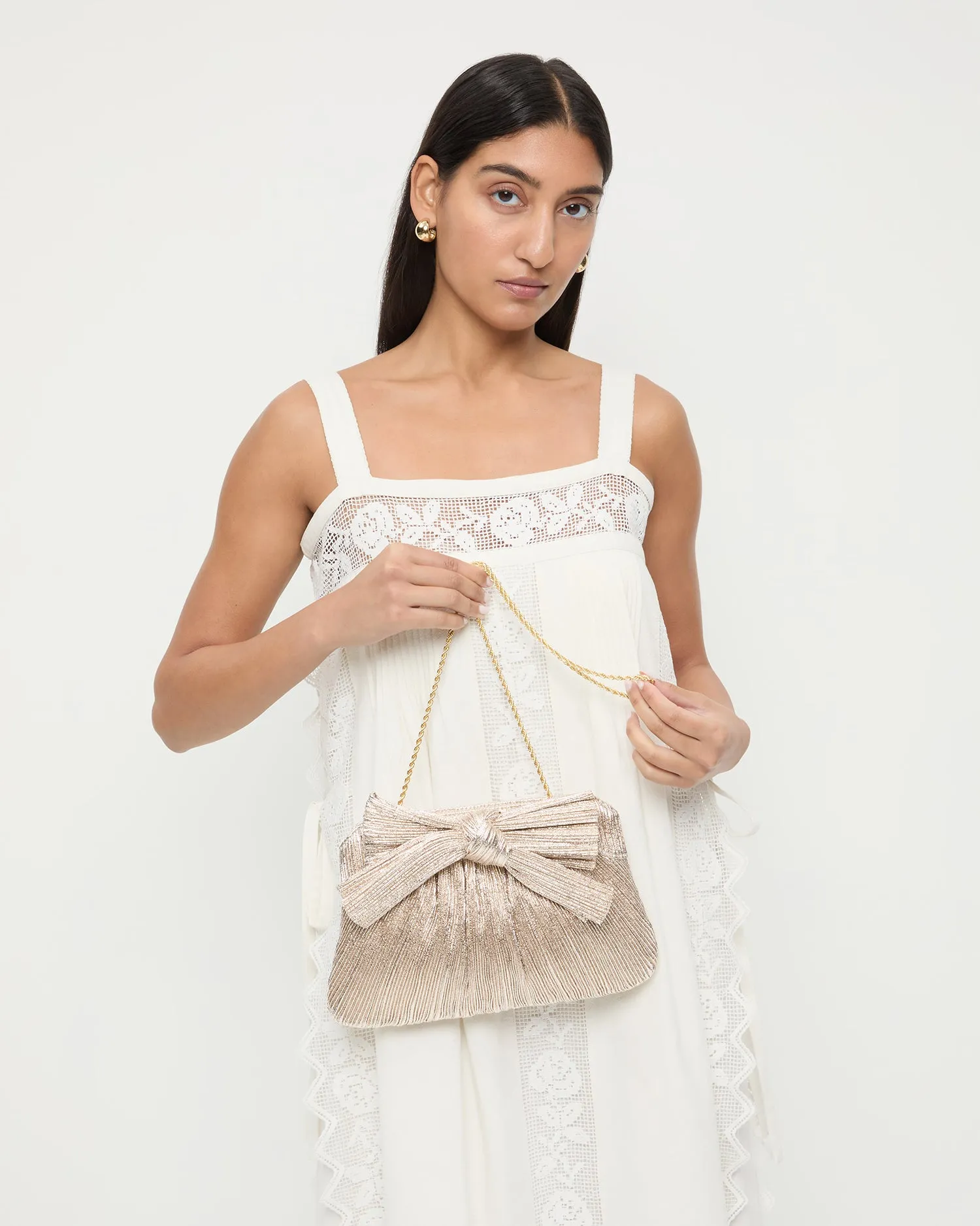 Rayne Platinum Bow Clutch sold by Loeffler Randall product image thumbnail 5