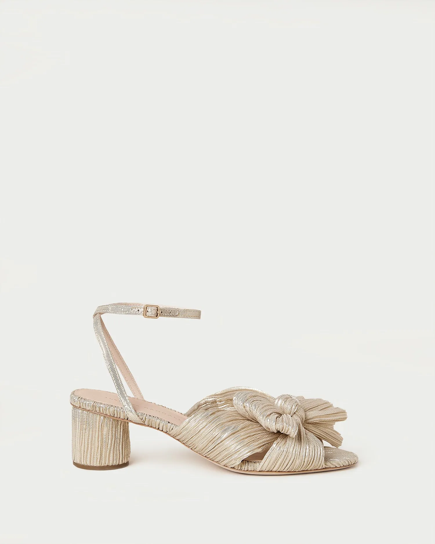 Dahlia Platinum Pleated Bow Heel sold by Loeffler Randall product image thumbnail 3