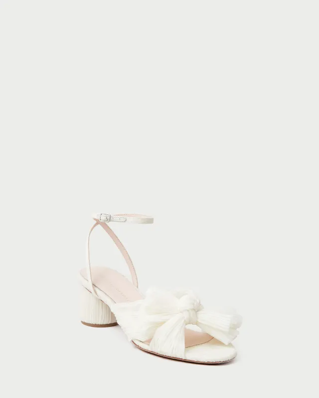 Dahlia Pearl Pleated Bow Heel sold by Loeffler Randall