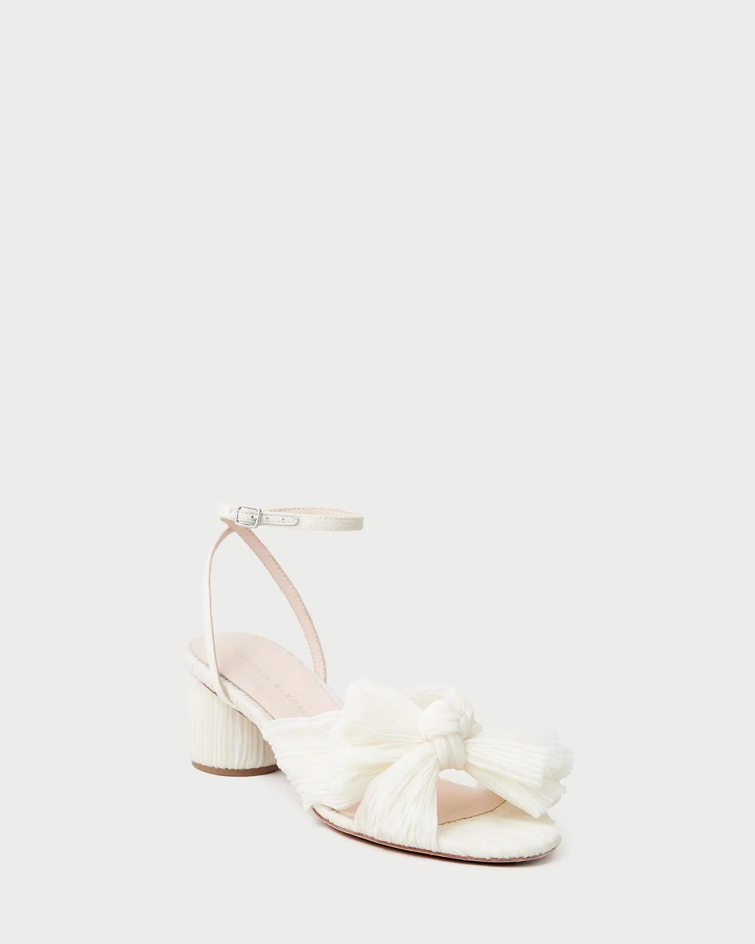 Dahlia Pearl Pleated Bow Heel sold by Loeffler Randall