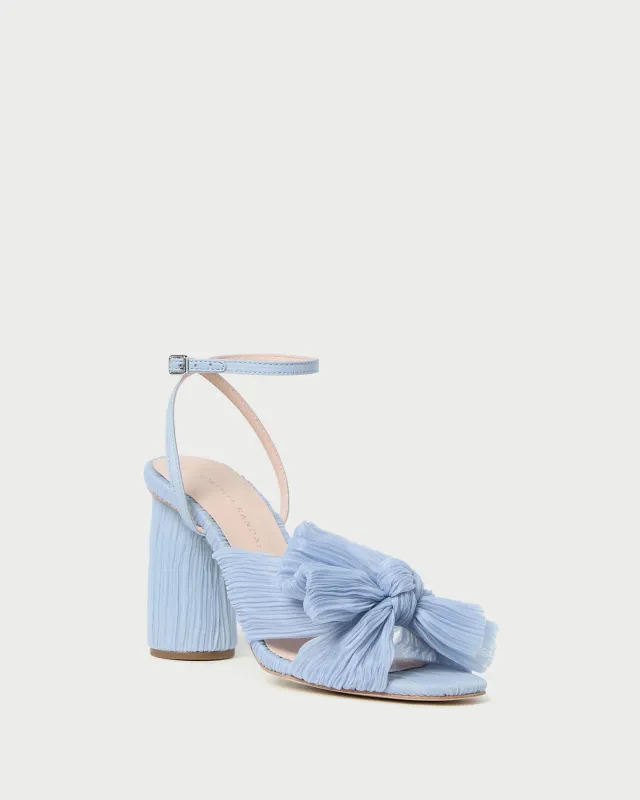 Camellia Blue Pleated Bow Heel sold by Loeffler Randall