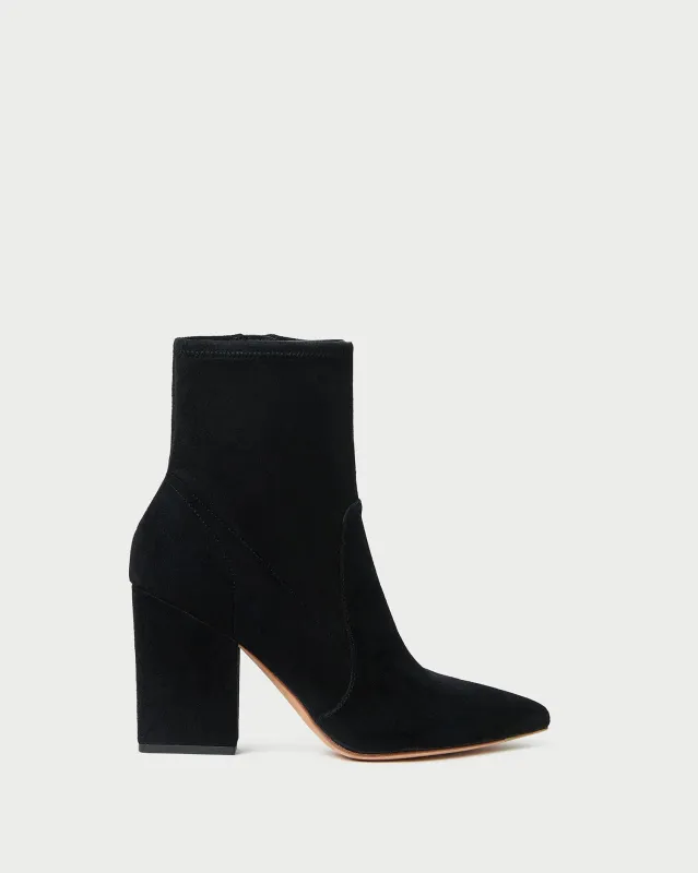 Isla Black Suede Ankle Bootie sold by Loeffler Randall