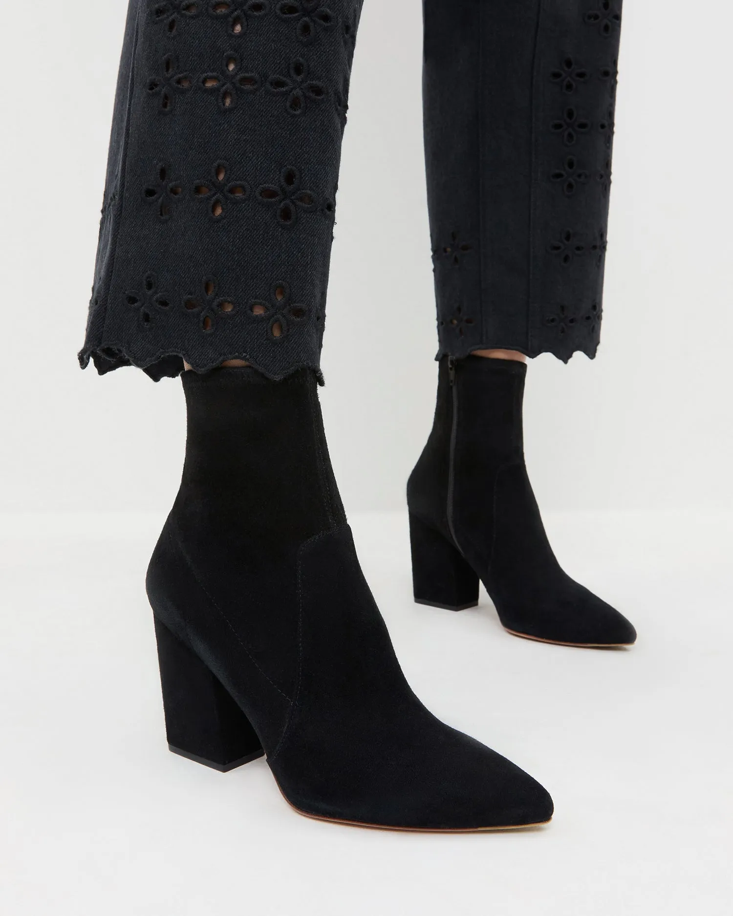 Isla Black Suede Ankle Bootie sold by Loeffler Randall product image thumbnail 2