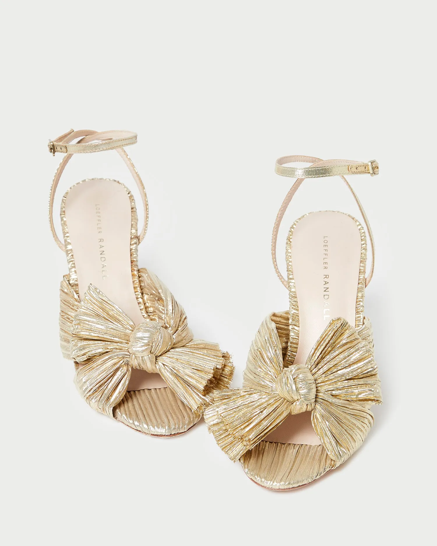 Camellia Gold Pleated Bow Heel sold by Loeffler Randall product image thumbnail 4