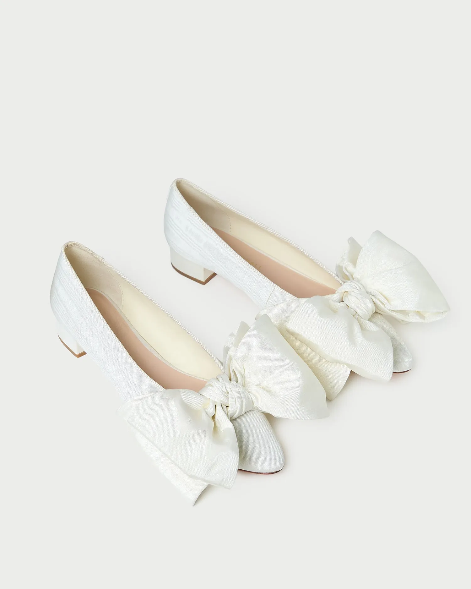 Noa Cream Moiré Bow Flat sold by Loeffler Randall product image thumbnail 4