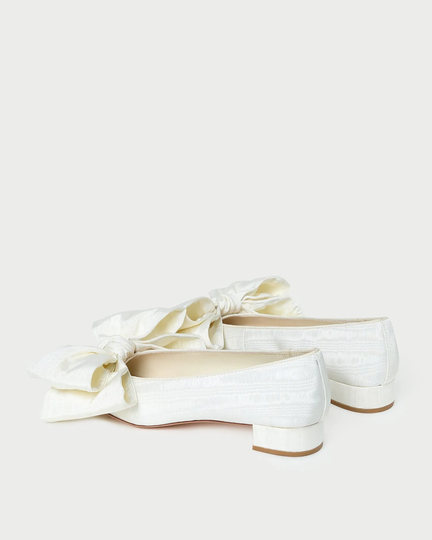 Noa Cream Moiré Bow Flat sold by Loeffler Randall product image thumbnail 5
