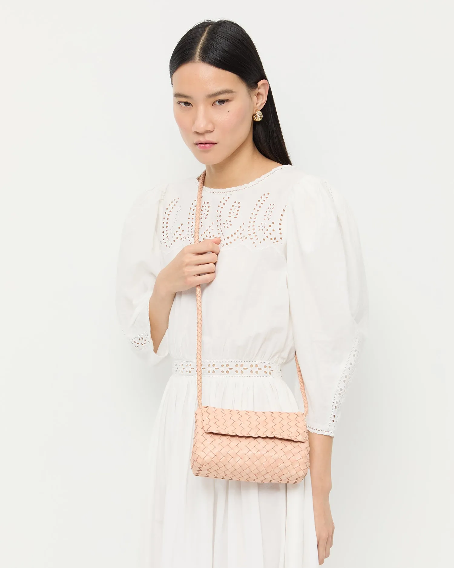 Vinnie Desert Sand Woven Crossbody sold by Loeffler Randall product image thumbnail 5