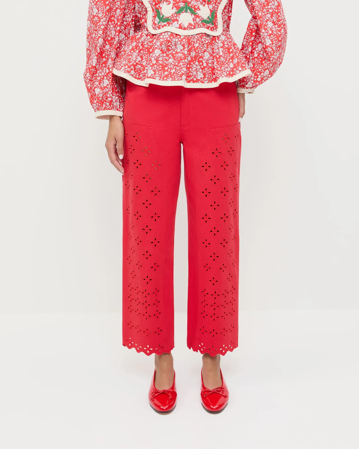 Demi Embroidered Pant sold by Loeffler Randall
