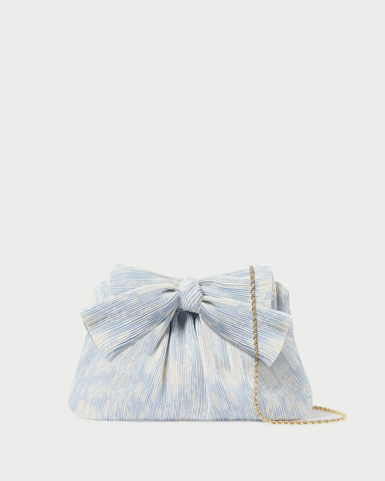 Rayne Blue Floral Bow Clutch sold by Loeffler Randall