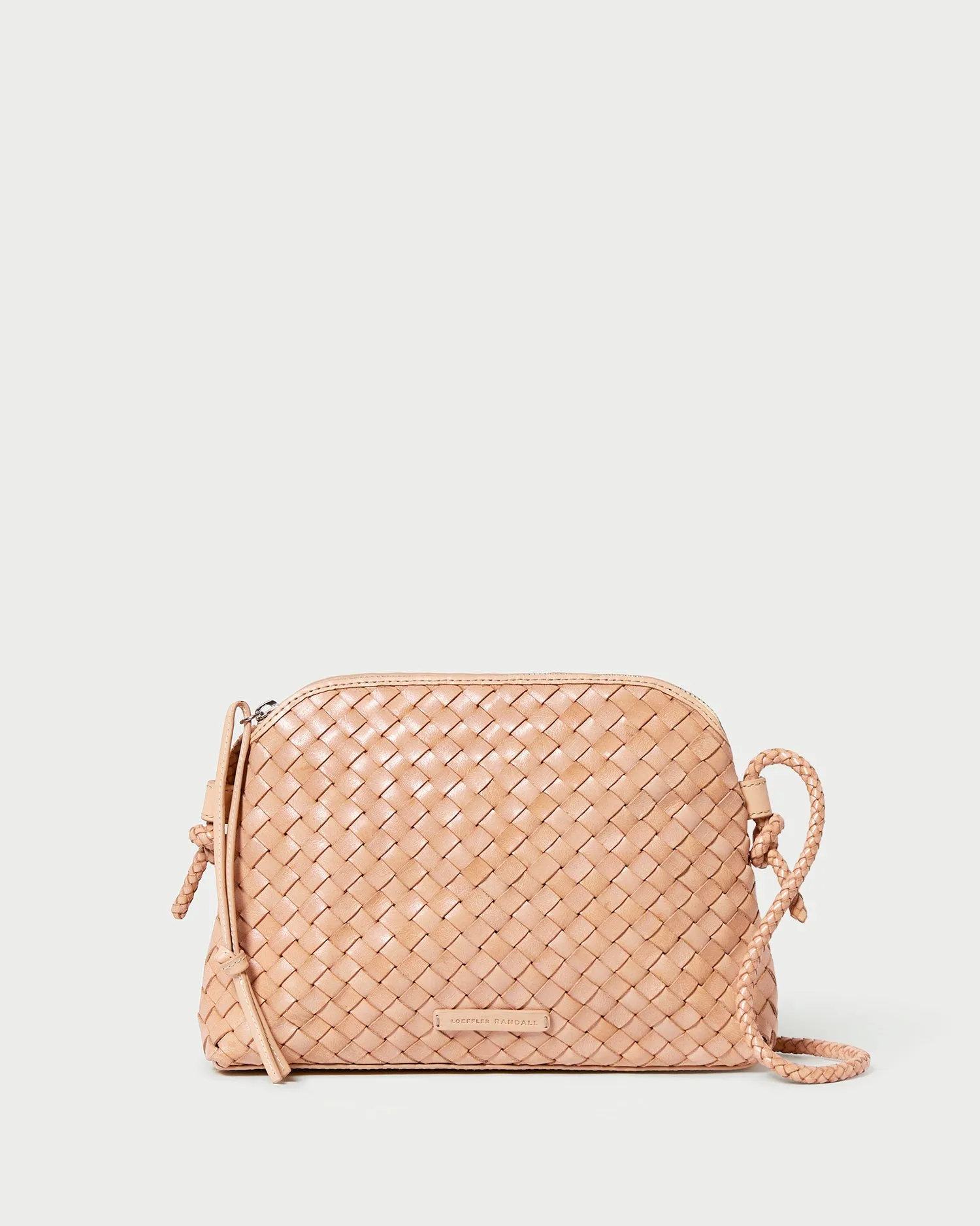 Mallory Desert Sand Woven Crossbody sold by Loeffler Randall