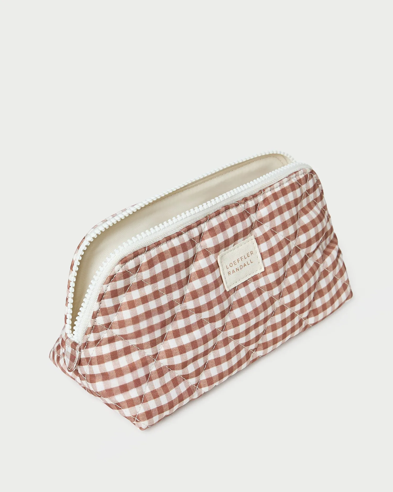 Georgette Brown Gingham Mini Cosmetic Pouch sold by Loeffler Randall product image thumbnail 2