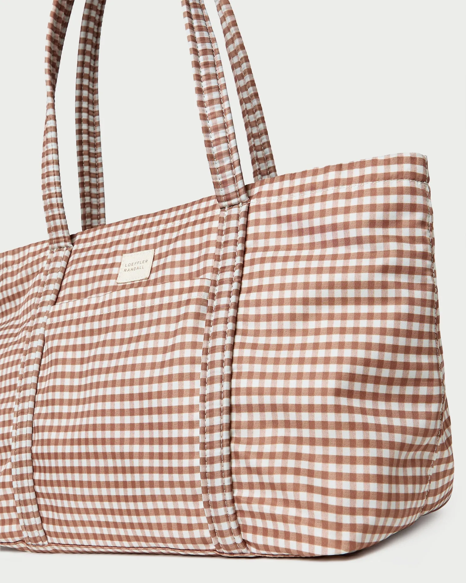 Mira Brown Gingham Everyday Tote sold by Loeffler Randall product image thumbnail 3