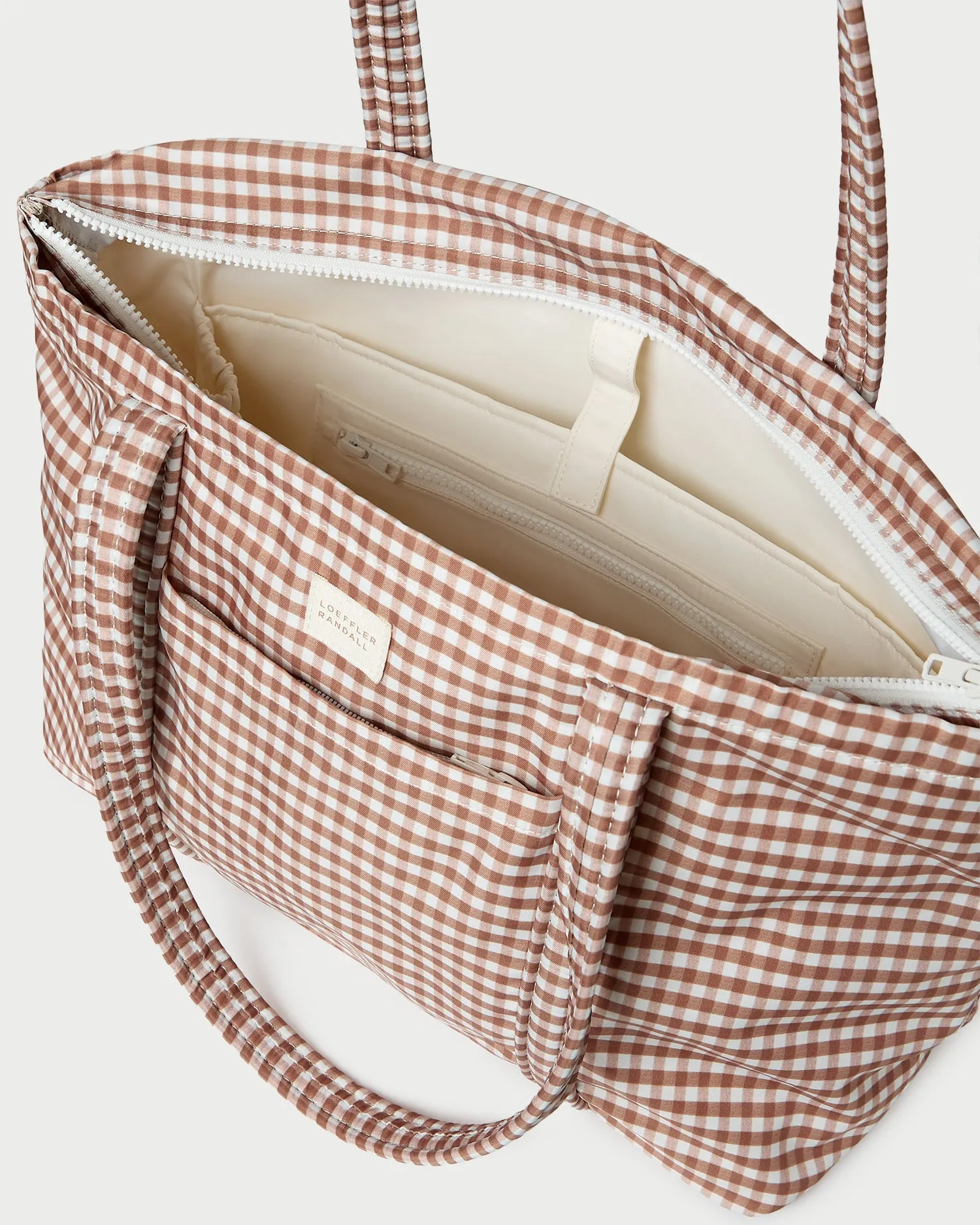 Mira Brown Gingham Everyday Tote sold by Loeffler Randall product image thumbnail 4