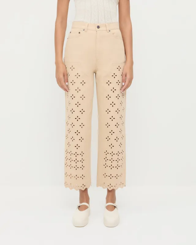 Demi Embroidered Pant made by Loeffler Randall