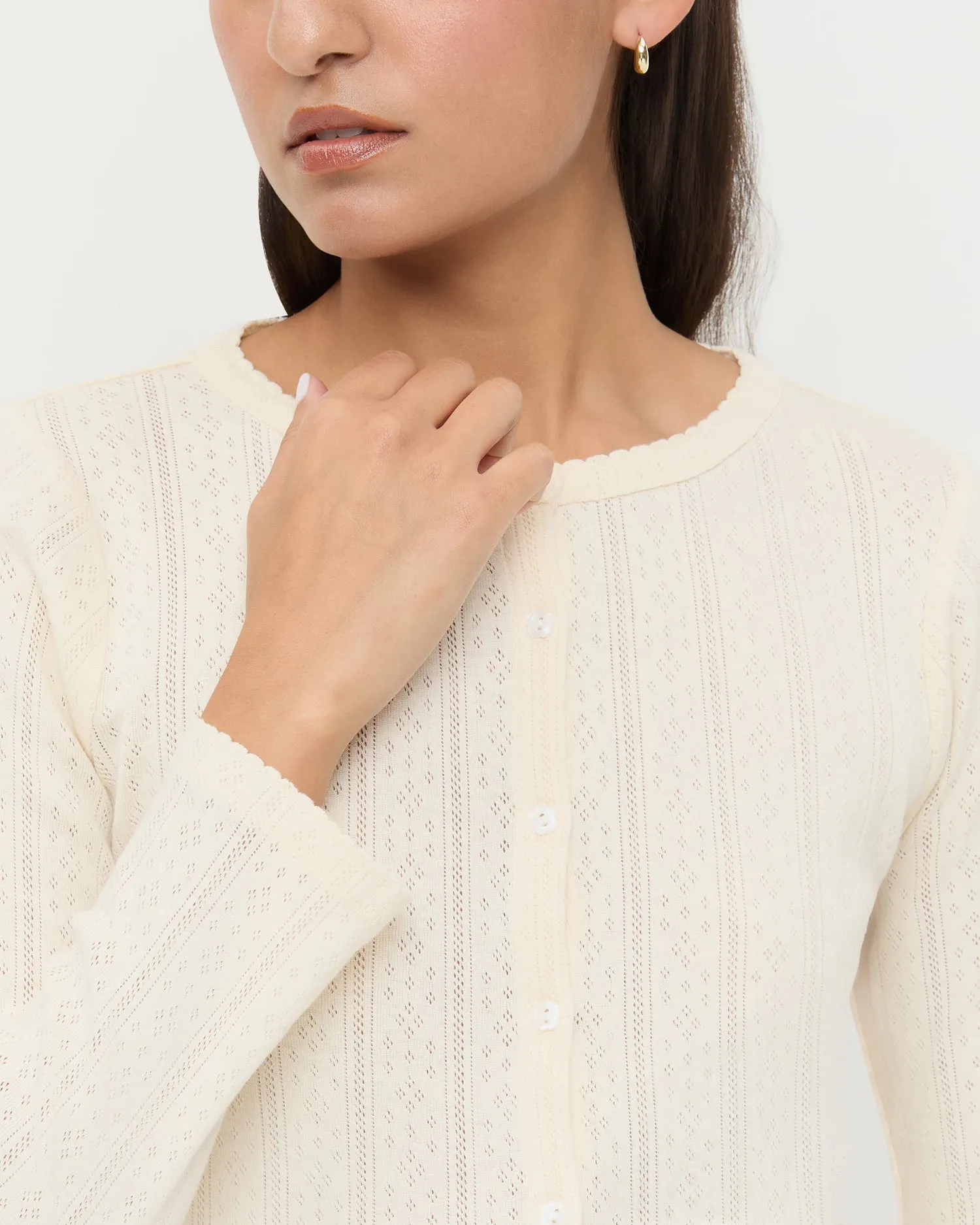 Ash Pointelle Cardigan sold by Loeffler Randall product image thumbnail 4