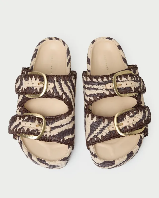 Nico Zebra Two-Band Sandal sold by Loeffler Randall