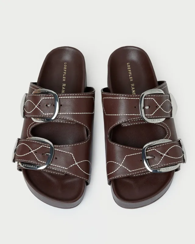 Nico Espresso Two-Band Sandal sold by Loeffler Randall