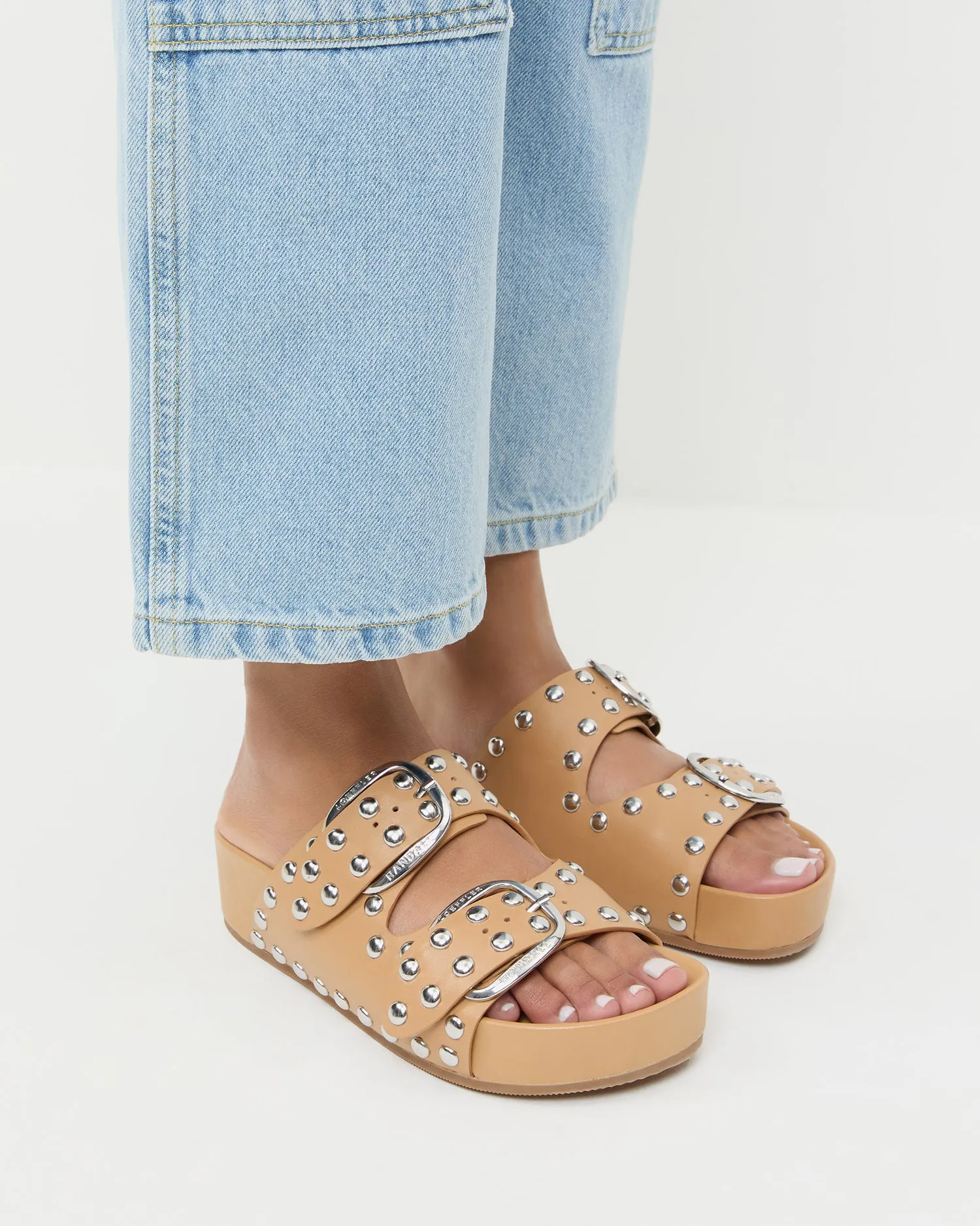 Joni Khaki Studded Sandal sold by Loeffler Randall product image thumbnail 2