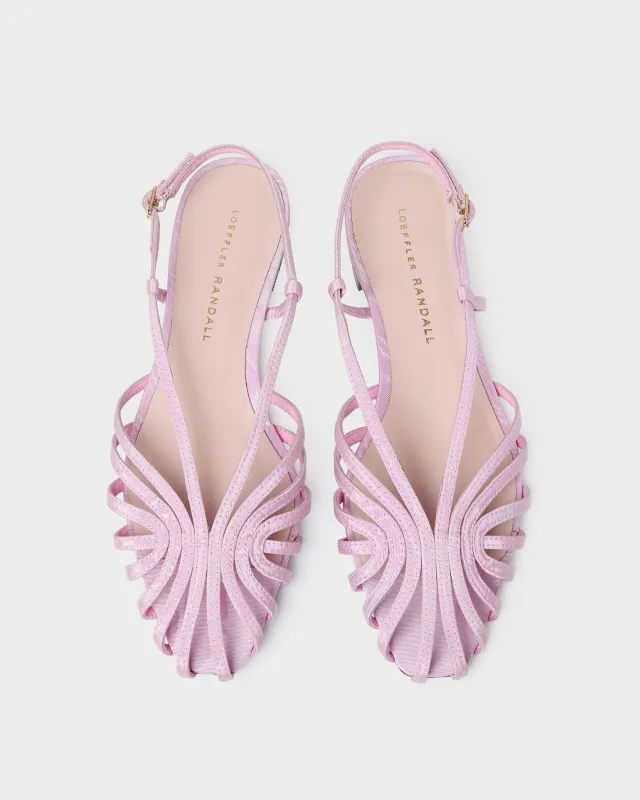 Devon Pink Moiré Slingback Sandal sold by Loeffler Randall