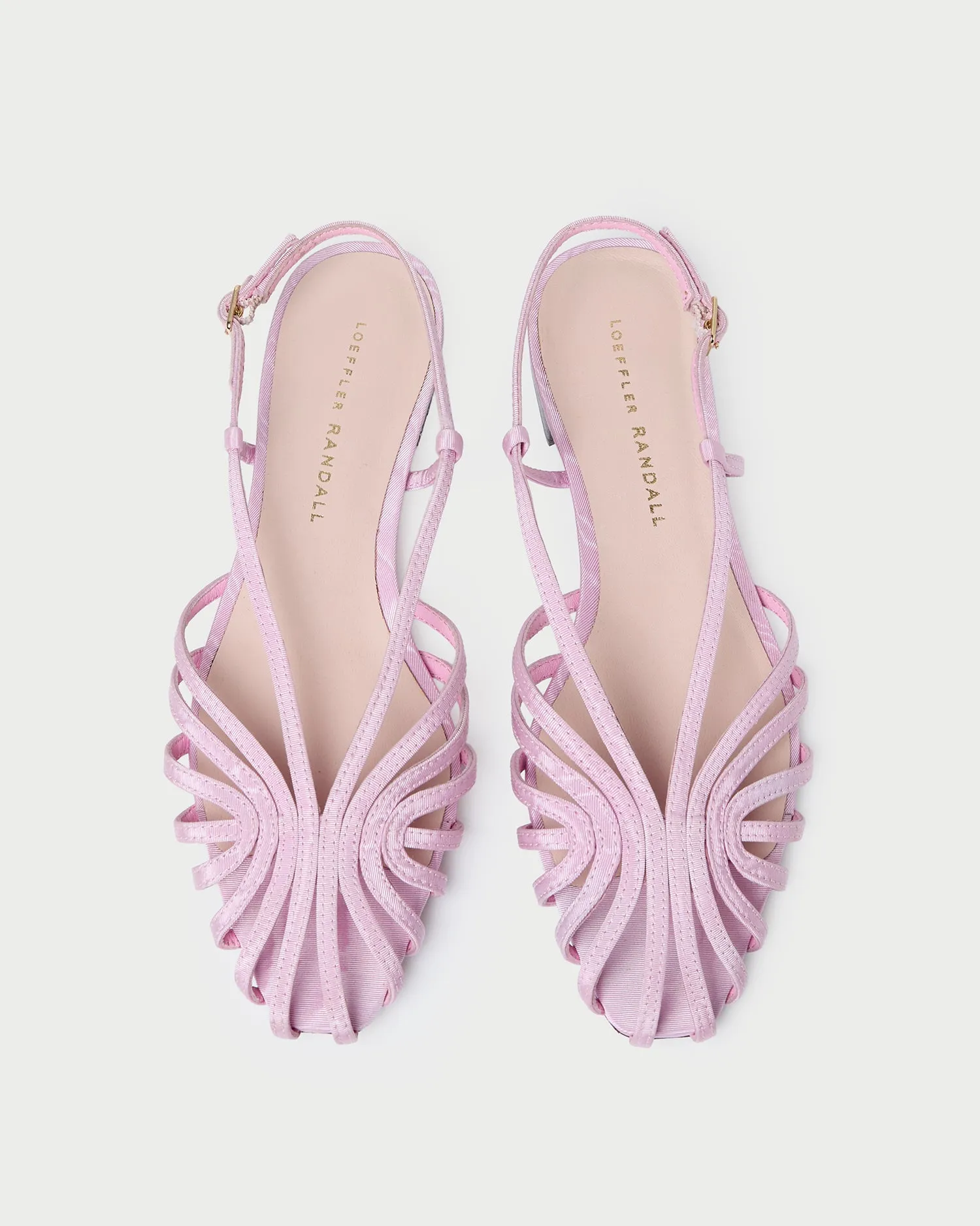 Devon Pink Moiré Slingback Sandal sold by Loeffler Randall