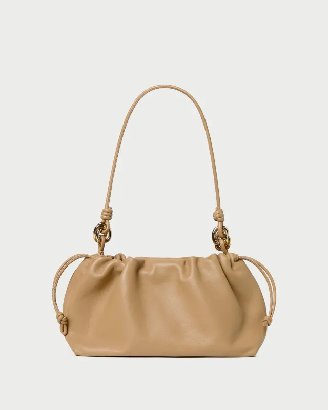 Kiri Khaki Leather Shoulder Bag sold by Loeffler Randall