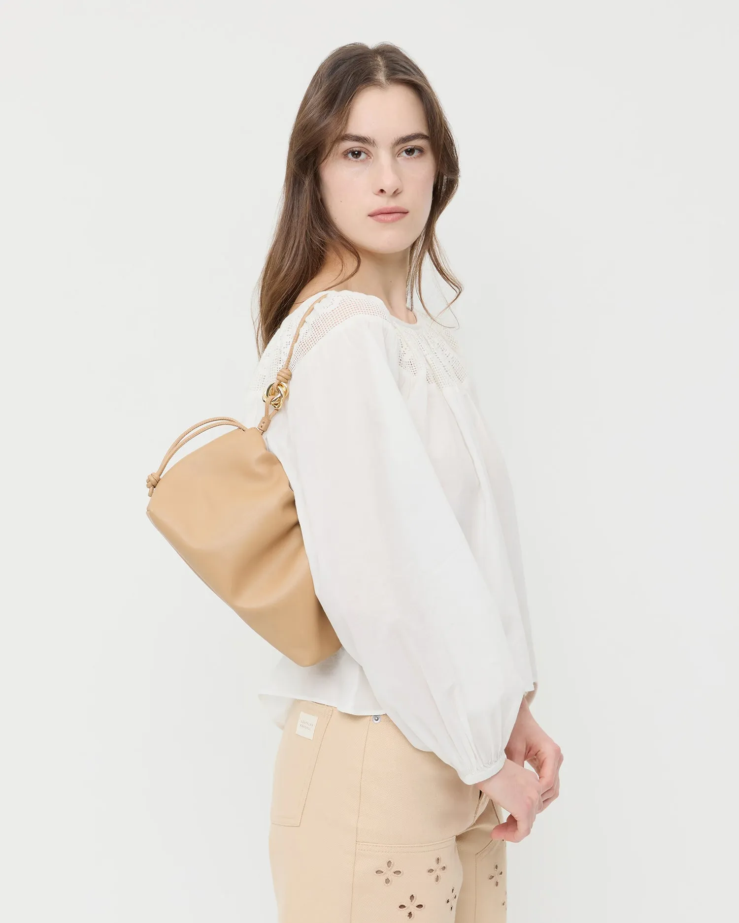 Kiri Khaki Leather Shoulder Bag sold by Loeffler Randall product image thumbnail 5