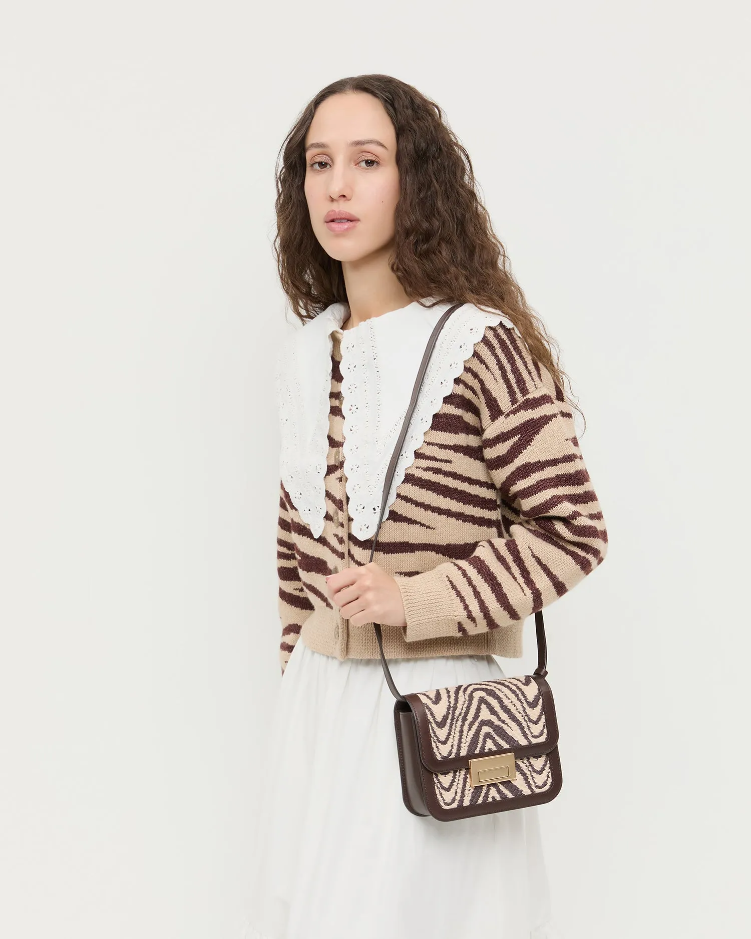 Desi Zebra Straw Crossbody sold by Loeffler Randall product image thumbnail 5
