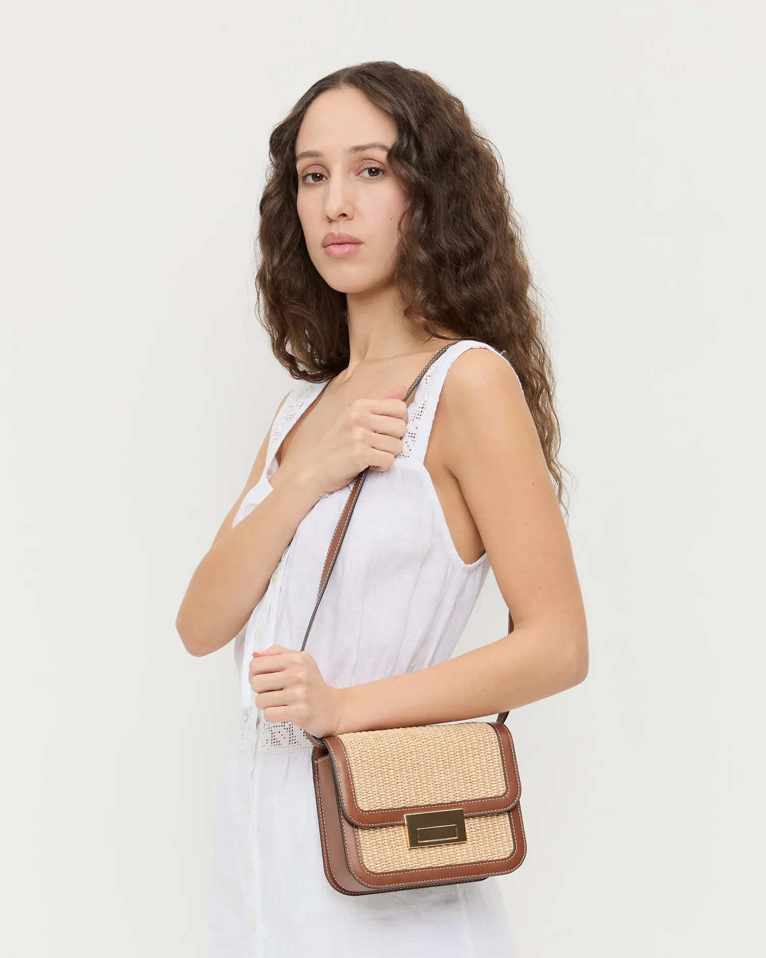 Desi Natural/Cacao Straw Crossbody sold by Loeffler Randall product image thumbnail 5