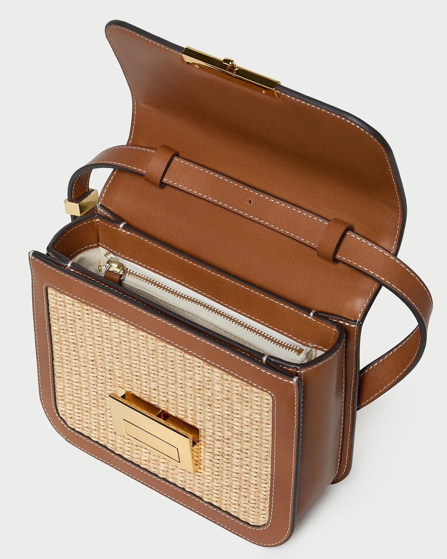 Desi Natural/Cacao Straw Crossbody sold by Loeffler Randall product image thumbnail 4