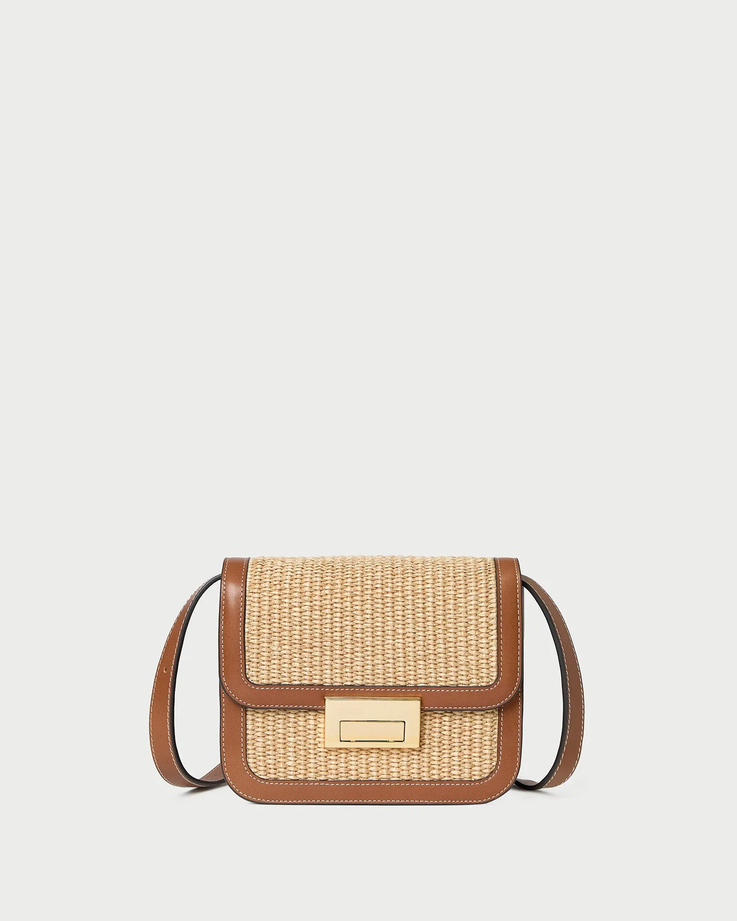 Desi Natural/Cacao Straw Crossbody sold by Loeffler Randall