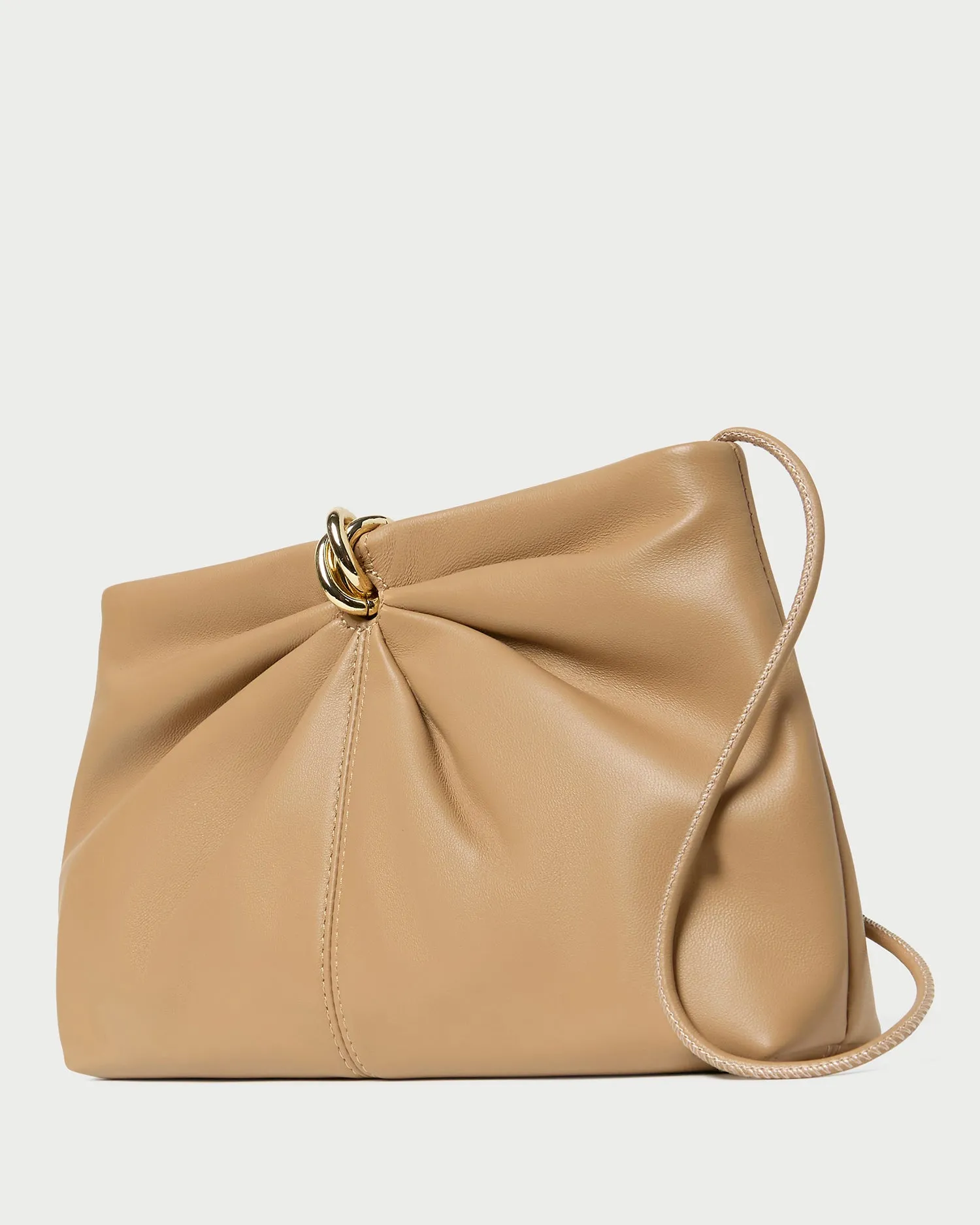 Corrine Khaki Leather Gathered Clutch sold by Loeffler Randall product image thumbnail 2