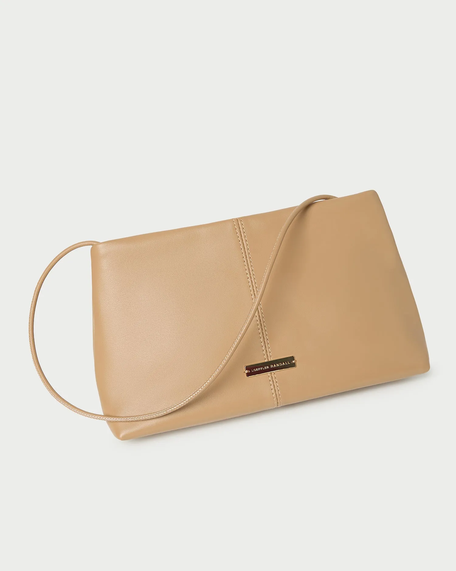 Corrine Khaki Leather Gathered Clutch sold by Loeffler Randall product image thumbnail 3