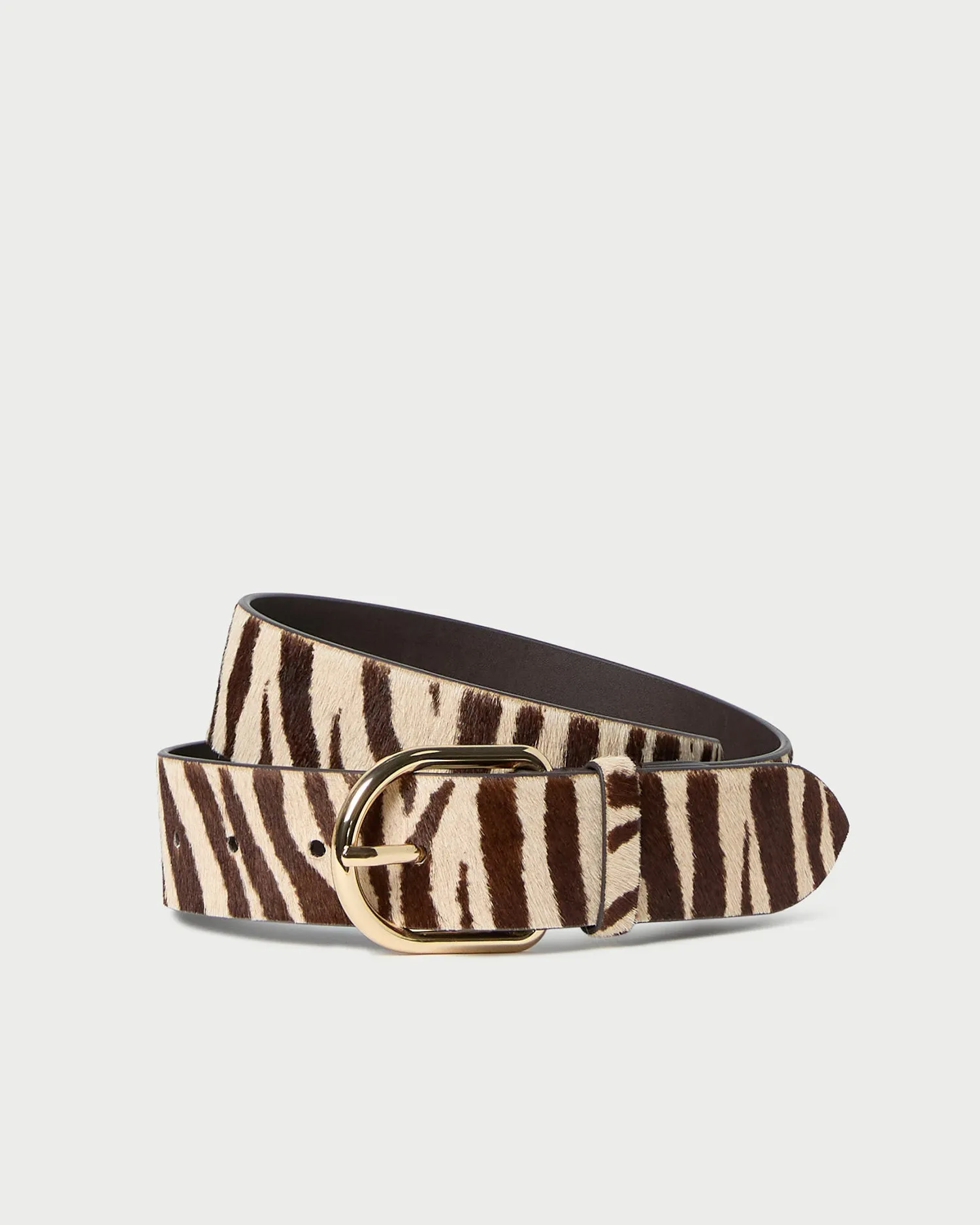 Isaac Cream Zebra Belt sold by Loeffler Randall