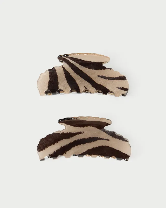 Yuri Zebra Hair Clip Set made by Loeffler Randall