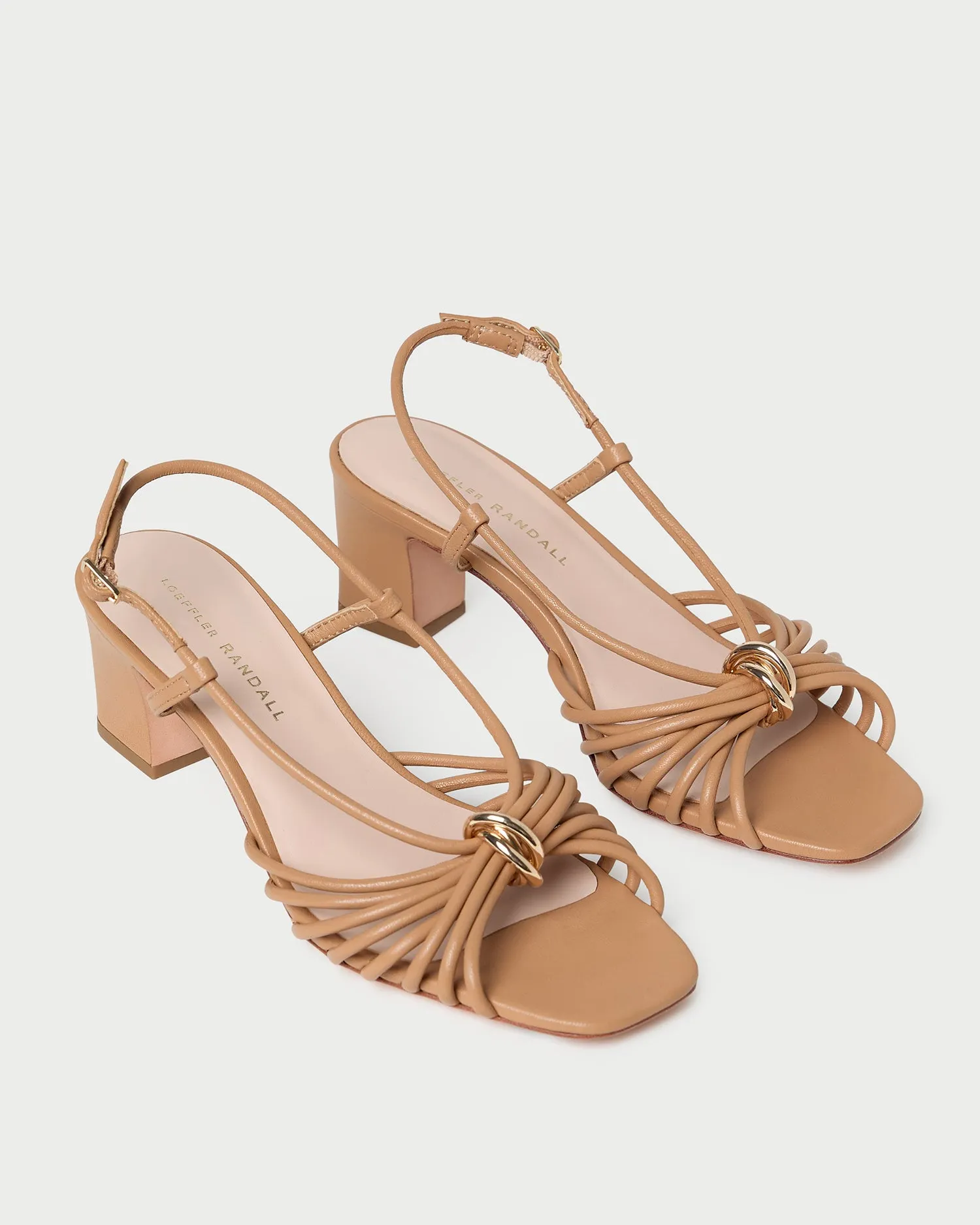 Minna Dune Leather Heeled Sandal sold by Loeffler Randall product image thumbnail 4