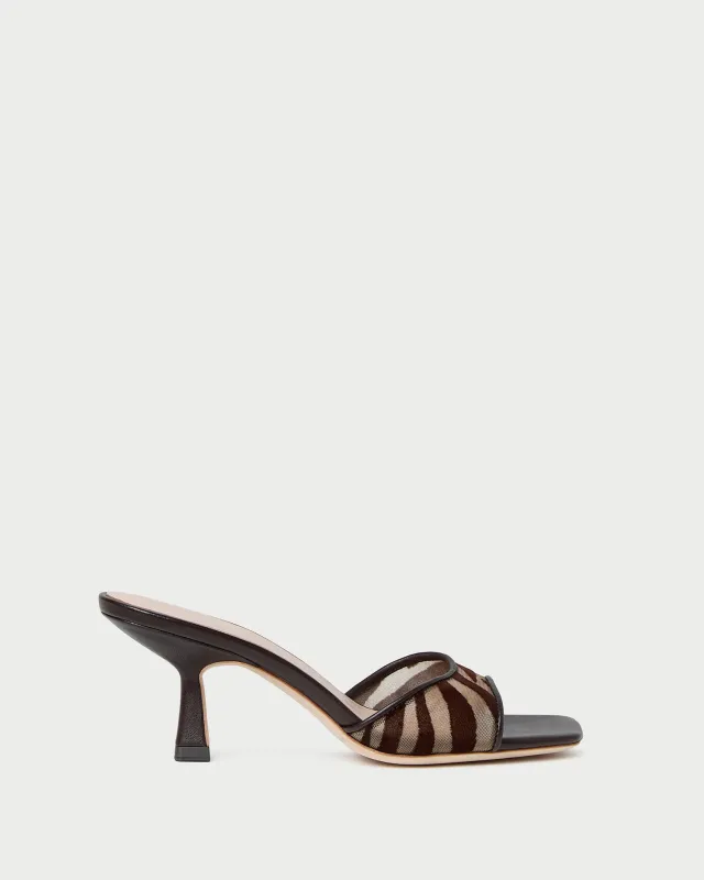 Tavia Zebra Mesh Mule made by Loeffler Randall