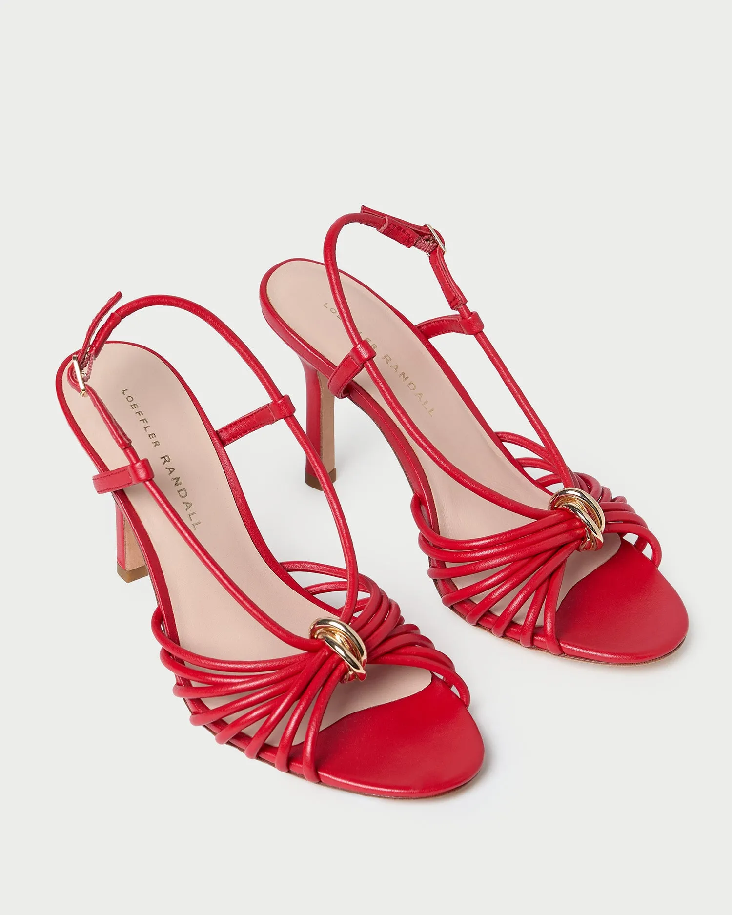 Mareka Red Leather Heeled Sandal sold by Loeffler Randall product image thumbnail 4