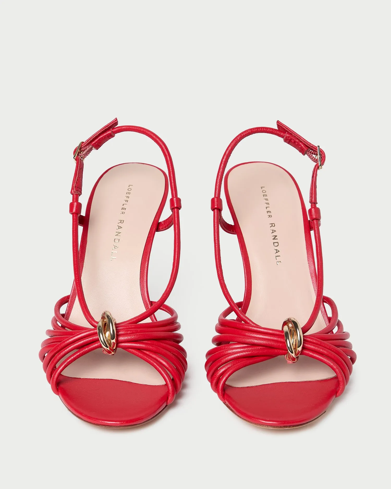 Mareka Red Leather Heeled Sandal sold by Loeffler Randall product image thumbnail 3