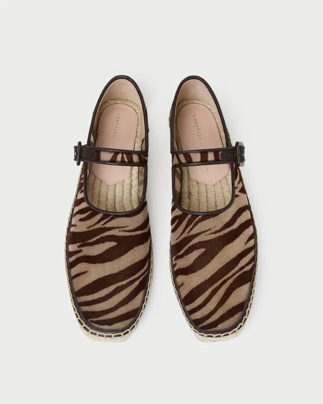 Clover Zebra Mesh Espadrille sold by Loeffler Randall