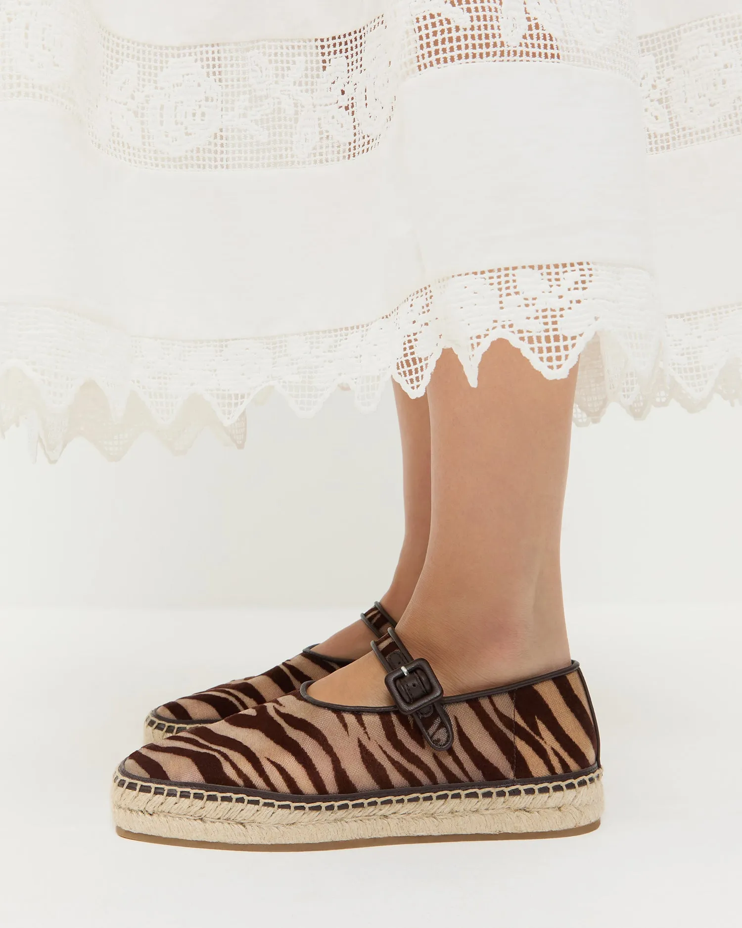 Clover Zebra Mesh Espadrille sold by Loeffler Randall product image thumbnail 2