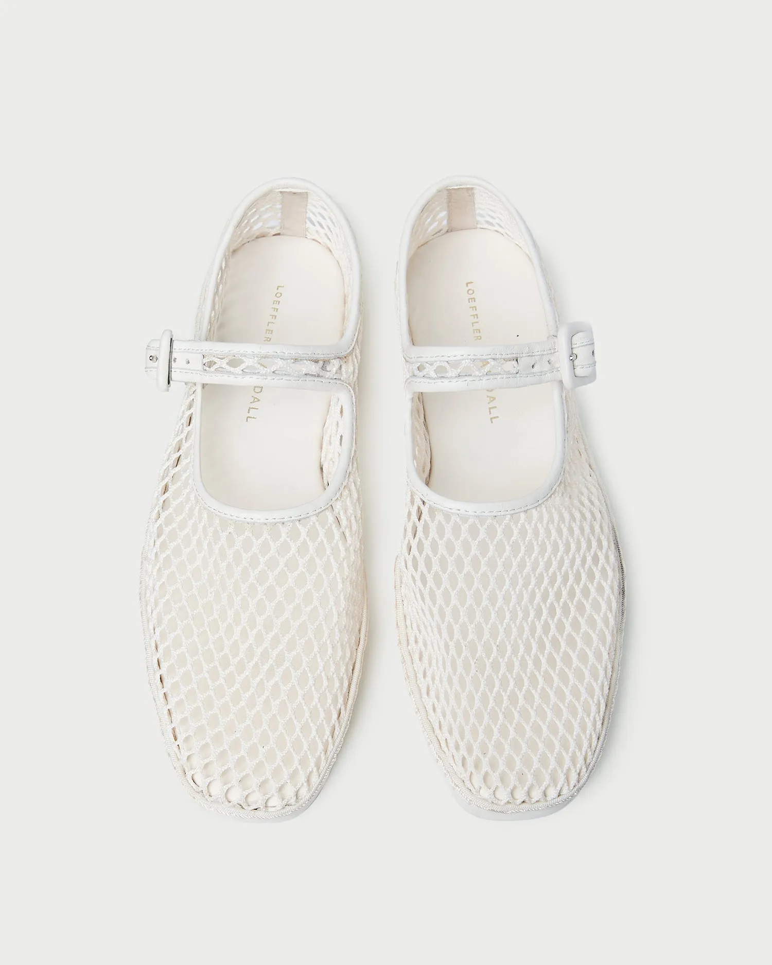 Rita White Netted Mary Jane sold by Loeffler Randall