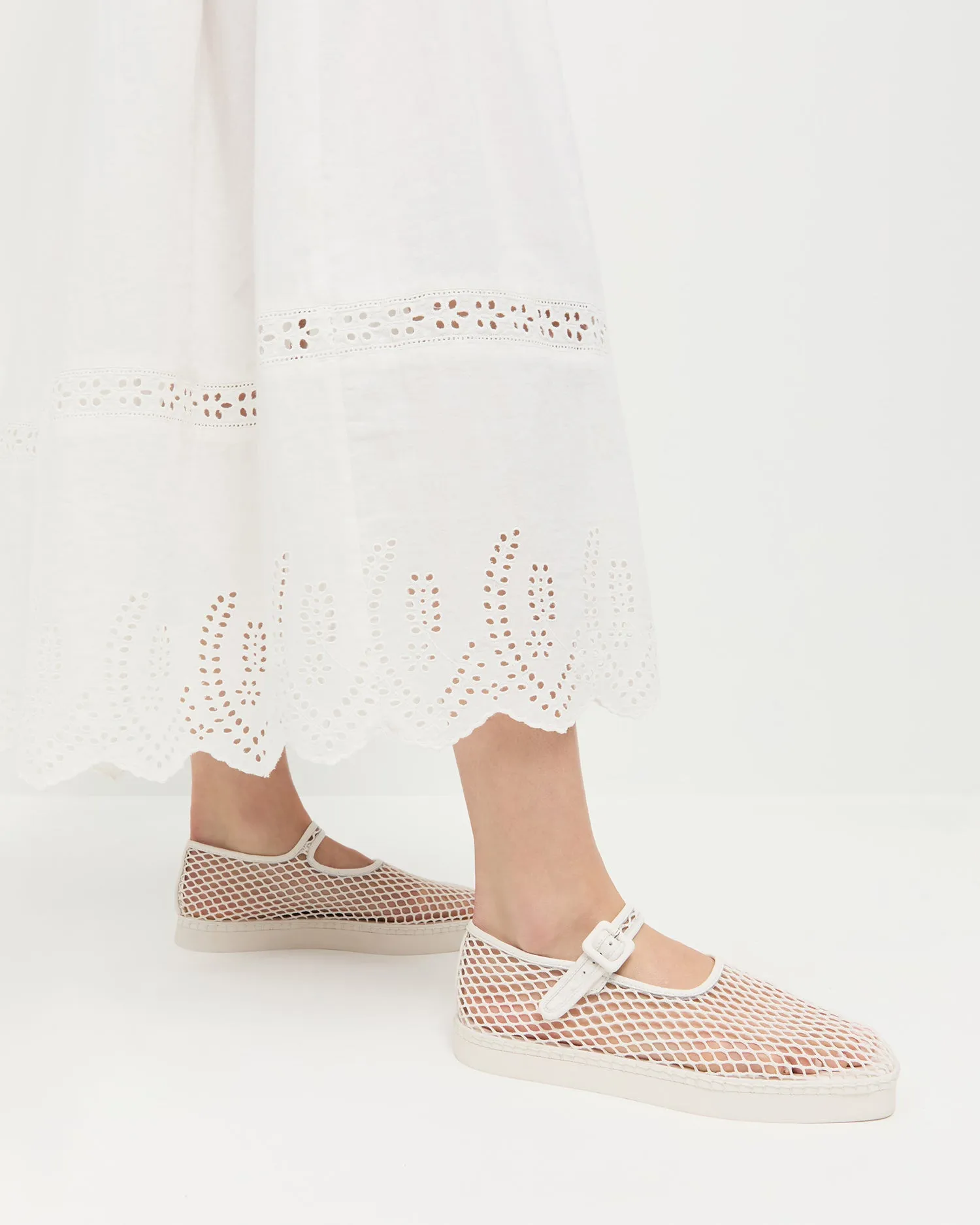 Rita White Netted Mary Jane sold by Loeffler Randall product image thumbnail 2