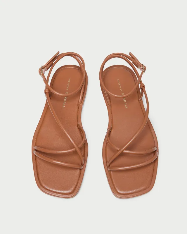 Noor Timber Leather Flat Sandal sold by Loeffler Randall