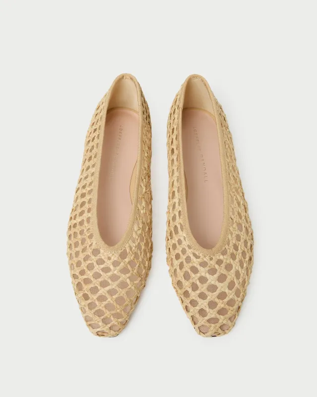 Emery Natural Crochet Ballet Flat sold by Loeffler Randall