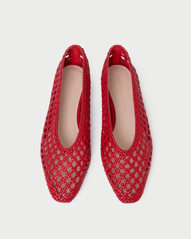 Emery Red Ballet Flat made by Loeffler Randall