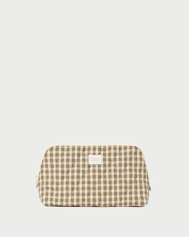 Frances Butter Plaid Cosmetic Pouch made by Loeffler Randall