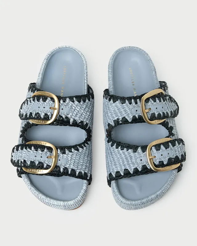 Nico Blue Two-Band Sandal made by Loeffler Randall