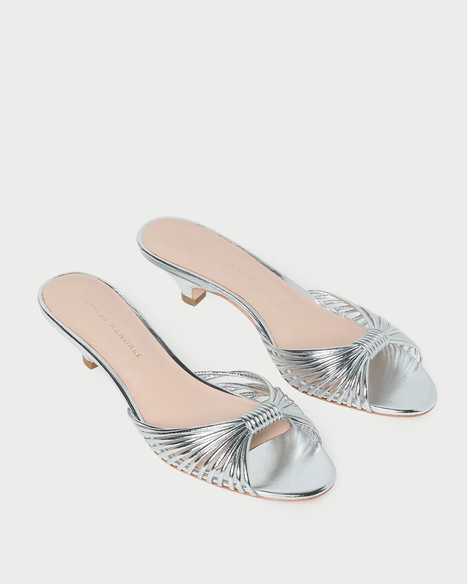 Dixie Silver Leather Kitten Heel sold by Loeffler Randall product image thumbnail 4