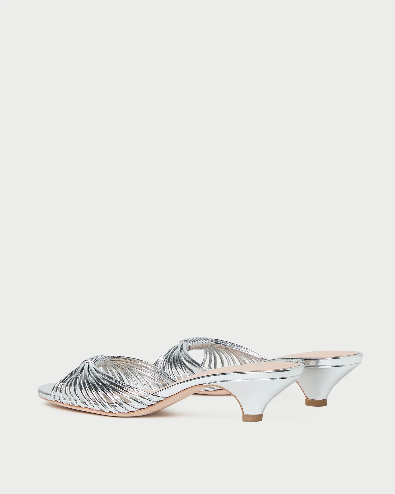 Dixie Silver Leather Kitten Heel sold by Loeffler Randall product image thumbnail 5